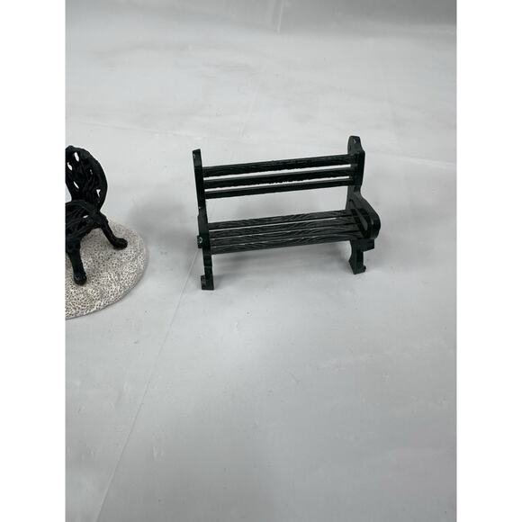 Christmas Village Grill Bench Chair Outside Furniture Set Accessories - Picture 4 of 4